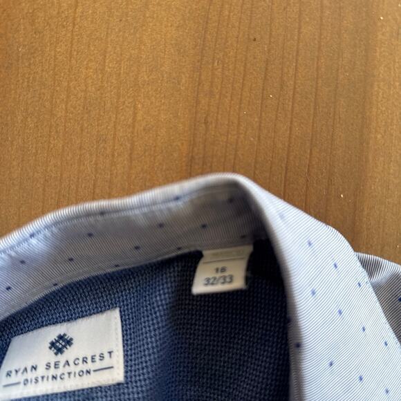 Ryan Seacrest Slim Fit Stretch Button Down Shirt size 16 - Picture 5 of 5